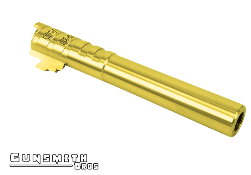 Load image into Gallery viewer, Gunsmith Bros Infinity SVP Steel 5.1 Outer Barrel for HI-CAPA 5.1 - Gold #GB-OBSVP51-GD
