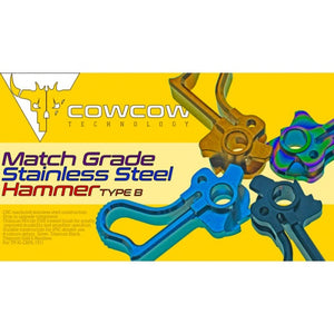 COWCOW Match Grade Stainless Steel Hammer Type B - Silver For Marui HICAPA GBB #CCT-TMHC-147