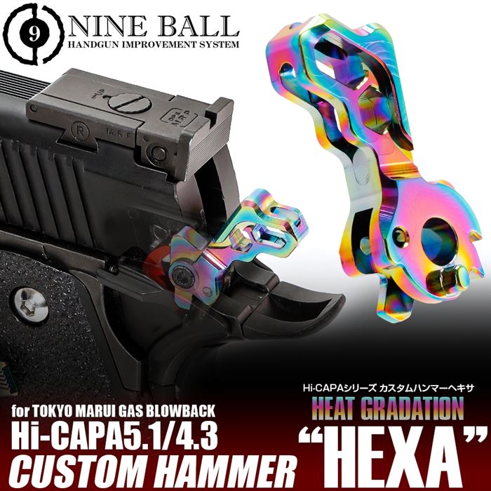 NINE BALL Hi-CAPA 5.1/4.3 Custom HEXA Hammer - Rainbow