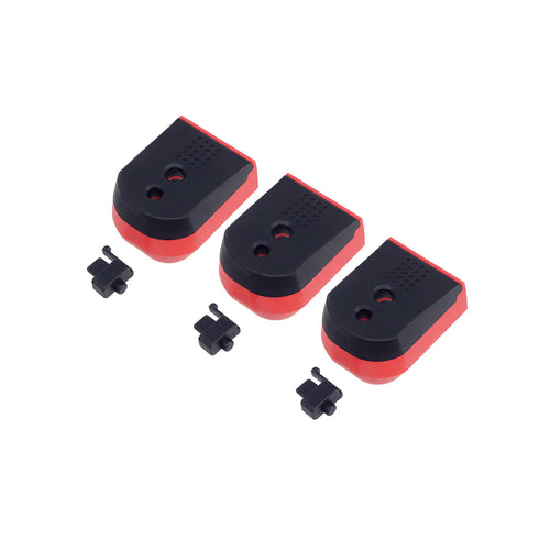 PTS Enhanced Pistol Shockplate 3 Pack - Red for Hi-Capa GBB 