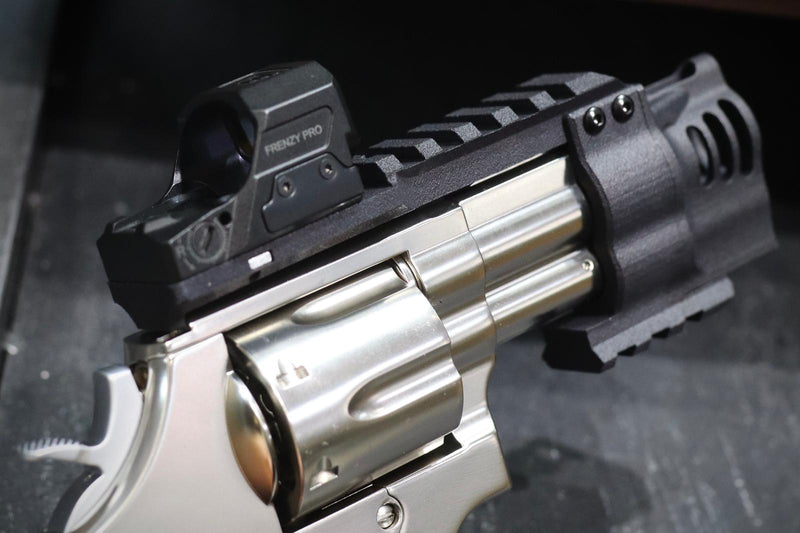 Load image into Gallery viewer, Revanchist 3D Printed Optic Mount &amp; Compensator Set For Ares S&amp;W 686 2" CO2 Revolver
