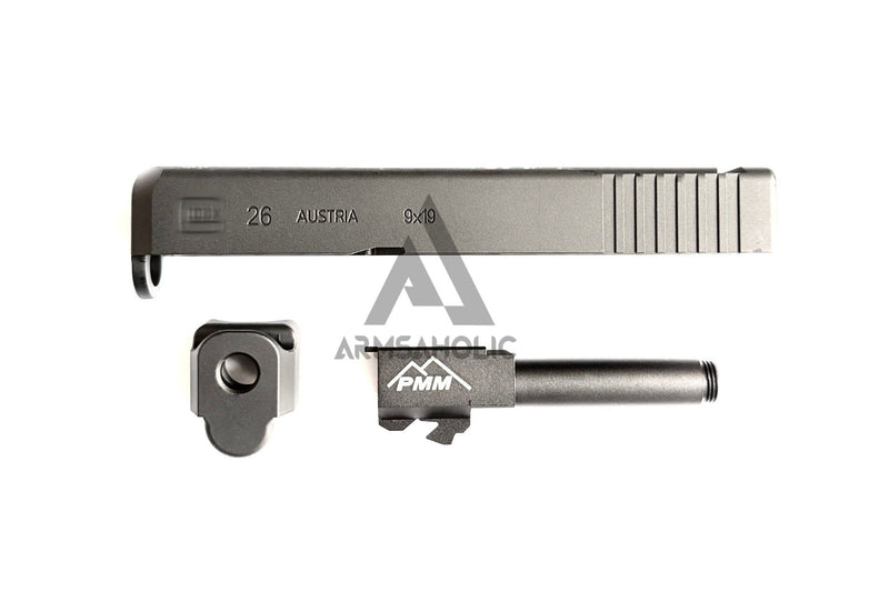 Load image into Gallery viewer, Bomber CNC Aluminum Slide with Threaded Barrel / Comp set for Marui G26 GBB series
