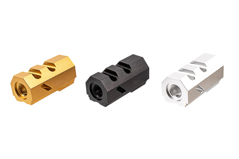 Load image into Gallery viewer, Revanchist 14mm CCW Dr.Black Style Compensator For Hi-Capa GBBP Series RA_10237
