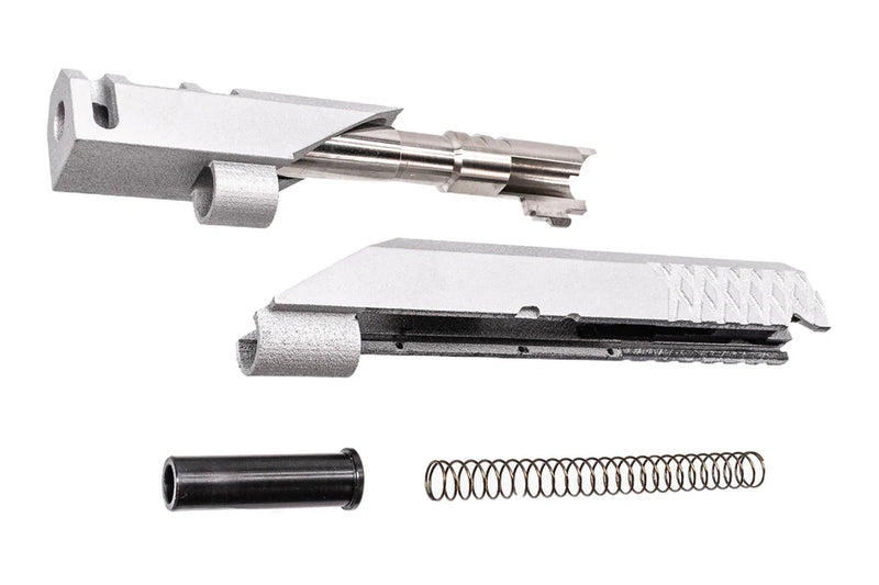 Load image into Gallery viewer, Revanchist 3D Printed 6" Slide Kit " 欲速則不達 " For Marui TM Hi-Capa GBBP Series ( Cerakote Silver ) #RA_10359
