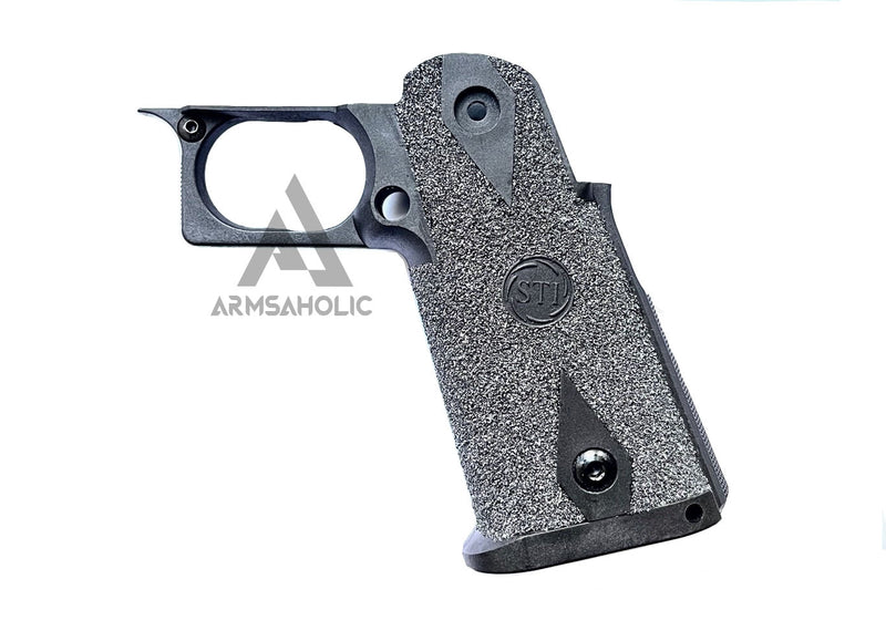 Load image into Gallery viewer, ArmsAholic Custom STI-style Silicon Carbide Lower Frame for Marui Hi-CAPA Airsoft GBB - Black
