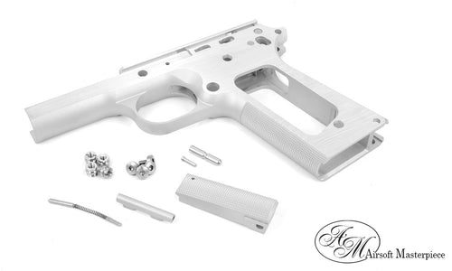 Airsoft Masterpiece S Style 1911 Round Trigger Guard Aluminum Frame (Silver) 