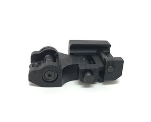Metal Rail-mounted Rear Folding Battle Sight (Black) #EX-062 for Tactical Airsoft