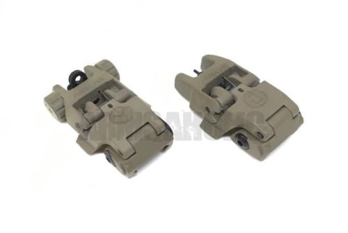 Load image into Gallery viewer, Rail-mounted Front &amp; Rear Folding Battle Polymer Sight M4 style for Airsoft
