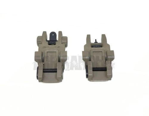 Rail-mounted Front & Rear Folding Battle Polymer Sight M4 style for Airsoft