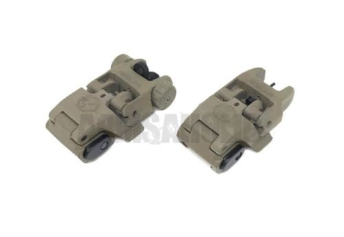 Load image into Gallery viewer, Rail-mounted Front &amp; Rear Folding Battle Polymer Sight M4 style for Airsoft
