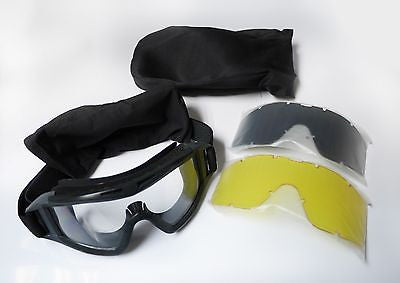 Load image into Gallery viewer, AIRSOFT PAINTBALL TACTICAL MILITARY GOGGLES BLACK
