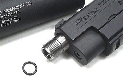 Guarder AAC Compact Pistol Silencer 14mm CW (Positive) / CCW (Negative) for Airsoft