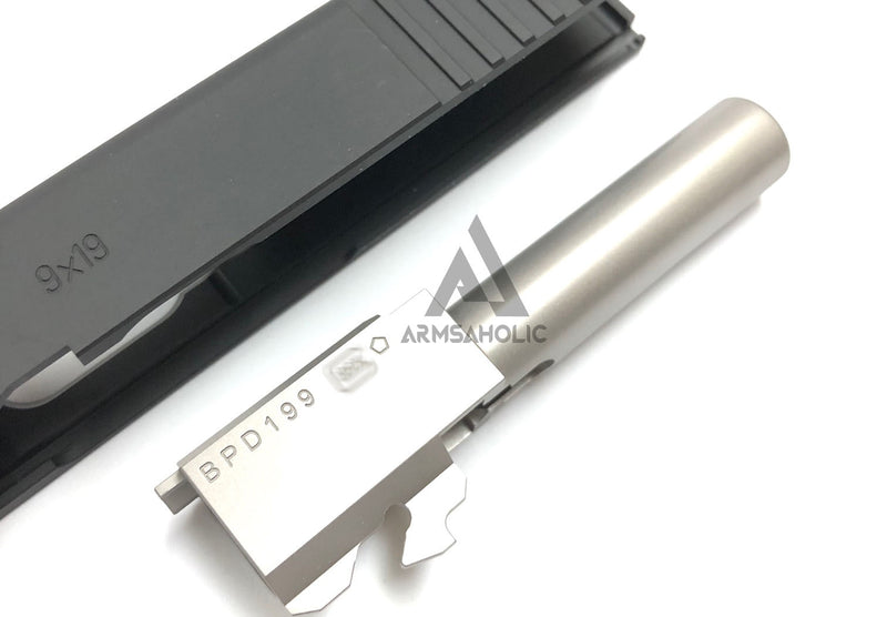 Load image into Gallery viewer, Guns Modify CNC Aluminum G26 Slide / Stainless Barrel Set for Tokyo Marui G26 GBB series
