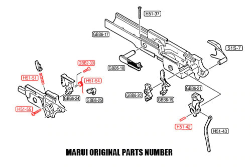 Guarder Chassis Internal Parts For MARUI HI-CAPA 4.3/5.1 #CAPA-07