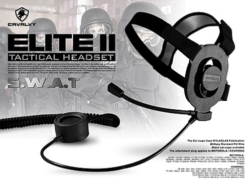 Load image into Gallery viewer, Cavalvy Elite II Tactical Headset ( Black / Motorola Talkabout )
