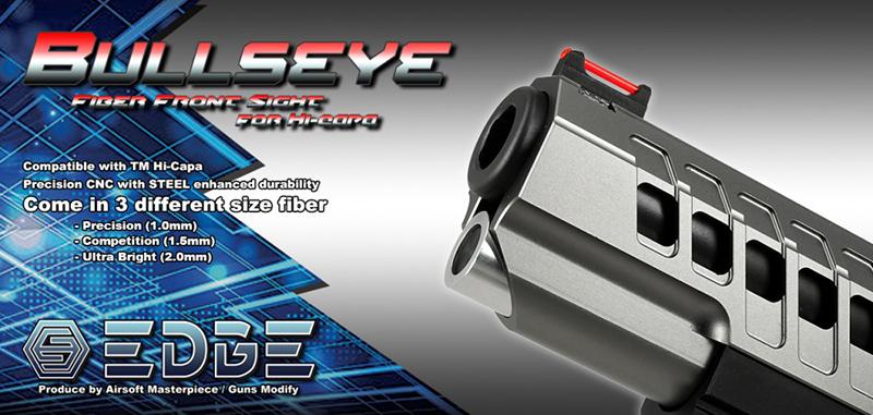 Load image into Gallery viewer, EDGE Custom &quot;BULLSEYE&quot; Advance Steel Front Sight for Hi-CAPA Competition 1.5mm #EDGE-FS001-15
