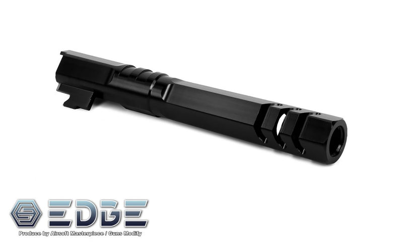 Load image into Gallery viewer, EDGE Custom “HEXA” Stainless Steel Outer Barrel for Hi-CAPA 5.1 - Black
