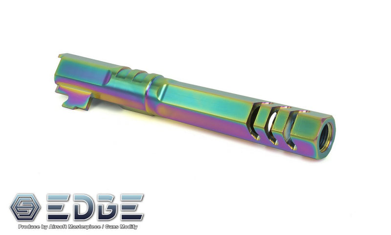 Load image into Gallery viewer, EDGE Custom “HEXA” Stainless Steel Outer Barrel for Hi-CAPA 5.1 - Rainbow
