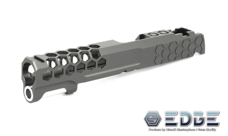 Load image into Gallery viewer, EDGE Custom &quot;HIVE&quot; Aluminum Standard Slide for Hi-CAPA/1911 Titanium Grey
