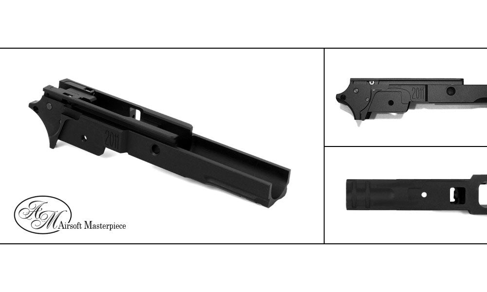 Airsoft Masterpiece Aluminum Frame - 2011 3.9 with Tactical Rail - Black