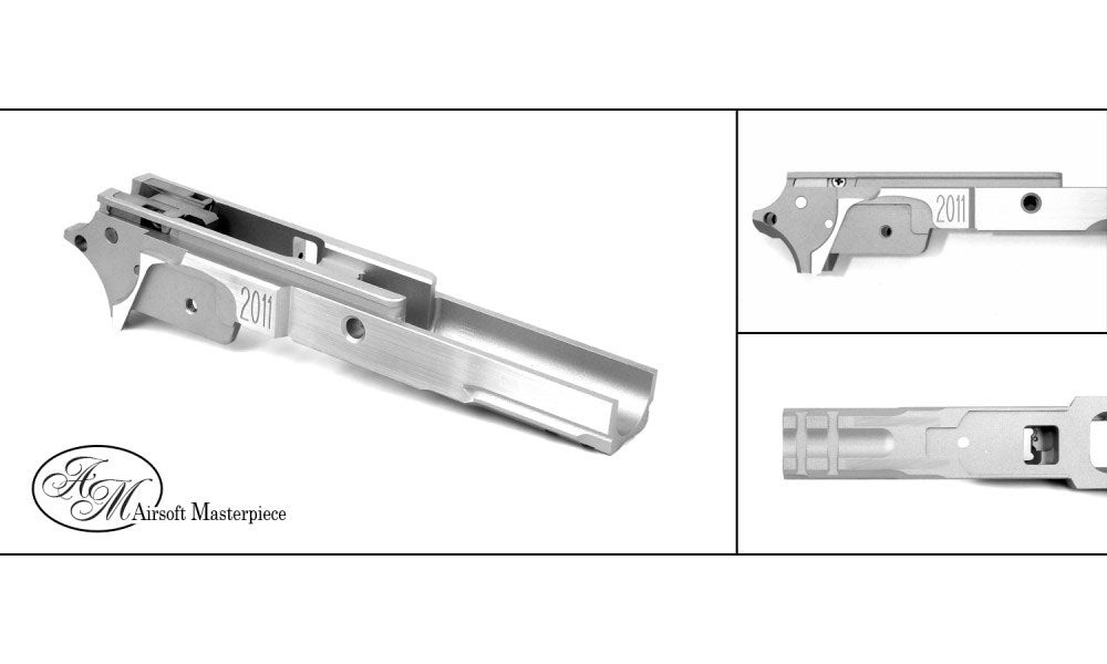 Airsoft Masterpiece Aluminum Frame - 2011 3.9 with Tactical Rail - Silver