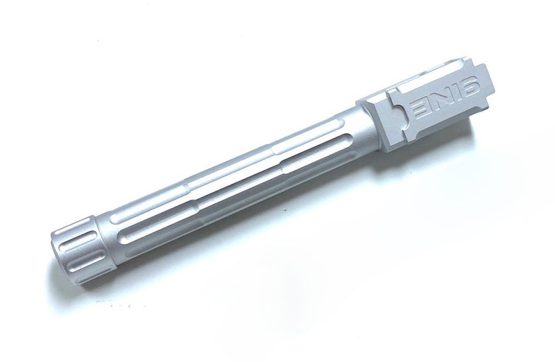 Load image into Gallery viewer, 5KU 9INE Type Threaded Outer Barrel For Marui G-Series GBB #GB-449 SILVER
