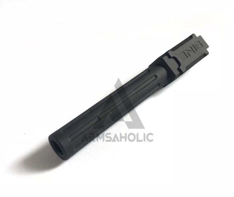 Load image into Gallery viewer, 5KU 9INE Type Fluted Outer Outer Barrel For Marui G17 GBB #GB-459 BLACK
