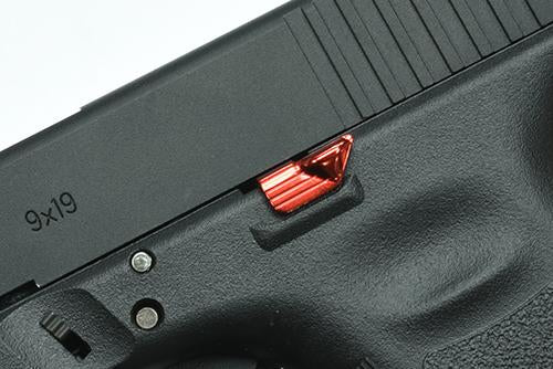 Load image into Gallery viewer, Guarder Extended Slide Stop for MARUI G19 Gen3/G17 Gen4 - Red #GLK-155(B)RD
