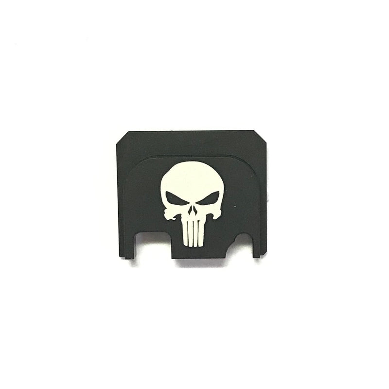 Load image into Gallery viewer, Guns Modify Aluminum CNC GBBU Rear Plate with logo for GBB Housing Set #GM0049-12 Punisher

