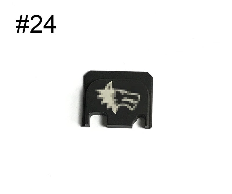 Load image into Gallery viewer, Guns Modify Aluminum CNC GBBU Rear Plate with logo for GBB Housing Set #GM0049-24 Lonewolf
