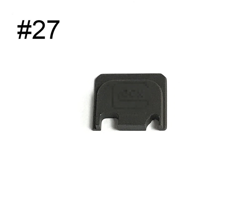 Load image into Gallery viewer, Guns Modify Aluminum CNC GBBU Rear Plate with logo for GBB Housing Set #GM0049-27 Glk Logo
