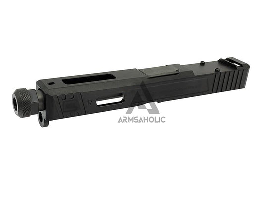 Guns Modify SA Style RMR Slide Threaded Stainless Barrel (Black) Housing & Parts for Marui G17