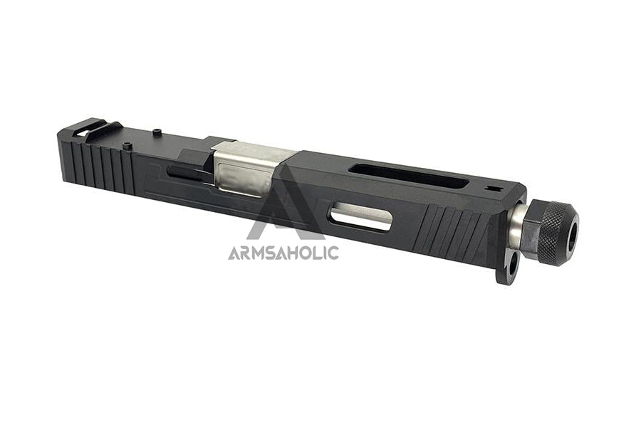 Guns Modify SA Style Slide Threaded Stainless Barrel (Silver) Housing & Parts for Marui G17 #GM0425