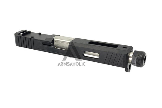 Guns Modify SA Style Slide Threaded Stainless Barrel (Silver) Housing & Parts for Marui G17