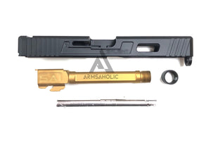 Guns Modify SA Alu CNC Slide/Stainless 4 fluted Threaded Gold barrel Set for TM G17