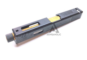 Guns Modify SA Alu CNC Slide/Stainless 4 fluted Threaded Gold barrel Set for TM G17