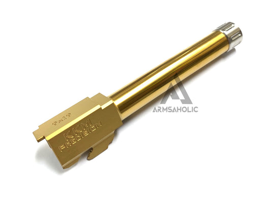 Guns Modify Stainless Thread Barrel ( KKM ) for Marui G17/18C GBB - Nitride Gold