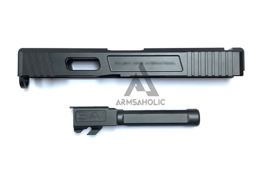 GunsModify SA Alu CNC Slide/Stainless 4 fluted Black barrel Set for TM G19