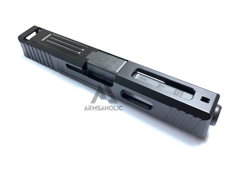 Load image into Gallery viewer, GunsModify SA Alu CNC Slide/Stainless 4 fluted Black barrel Set for TM G19
