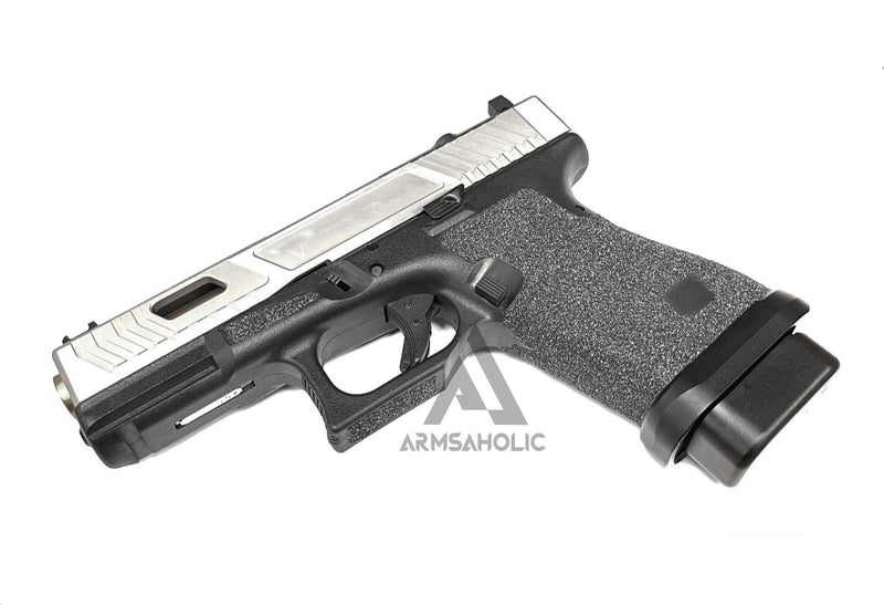 Load image into Gallery viewer, ArmsAholic Custom - T-Style 19 RMR GBB with Silicon Carbide Grip Airsoft - Sliver
