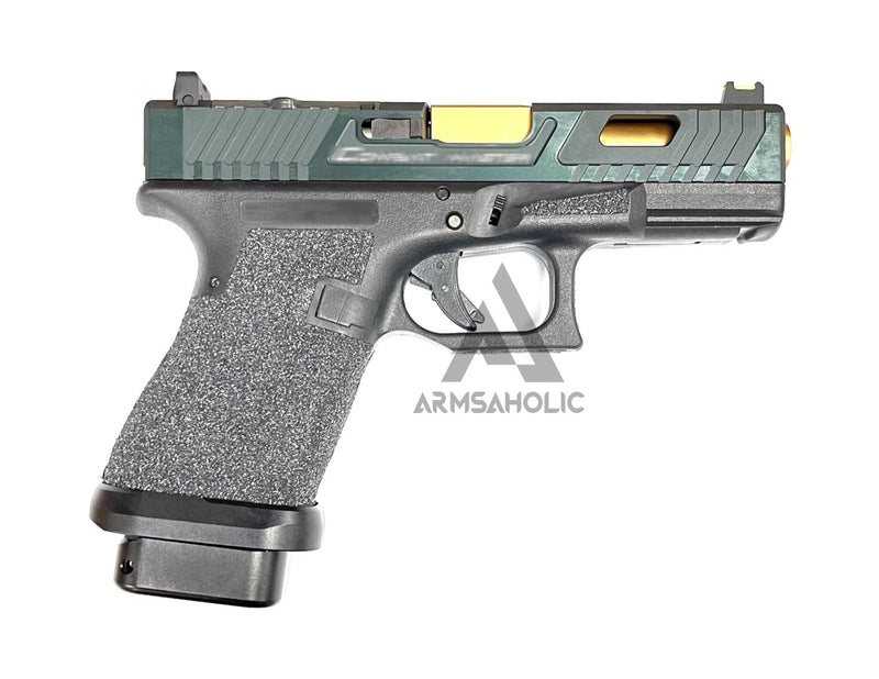 Load image into Gallery viewer, ArmsAholic Custom - T-Style 19 RMR GBB with Silicon Carbide Grip Airsoft Black
