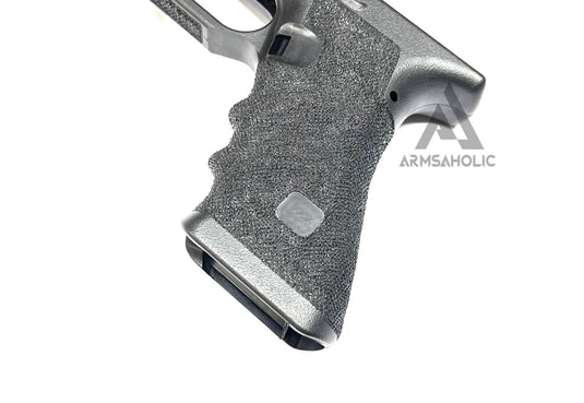 Armsaholic Custom T-style Stippling Lower Frame 03 For Marui 17 Airsoft GBB - Black