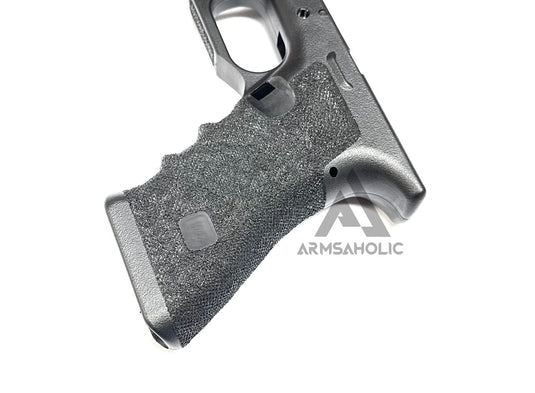Armsaholic Custom T-style Stippling Lower Frame 03 For Marui 17 Airsoft GBB - Black