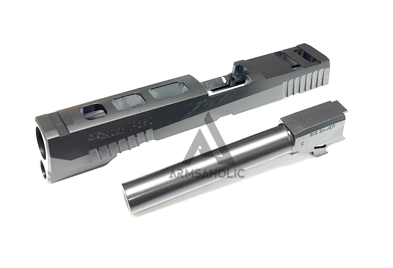 Nova P320 XFIVE CNC Steel slide set for SIG Air M17 GBB series - Black