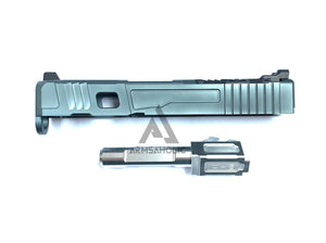 Nova FI-Style 26 Aluminum Slide Set For Marui G26 GBB Series - Titanium Gray