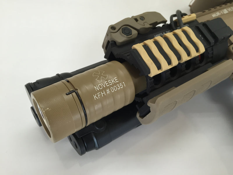 Load image into Gallery viewer, N style KFH Sound Amplifier Flash Hider (Tan) with 14mm CW &amp; CCW adapter KFH#00351
