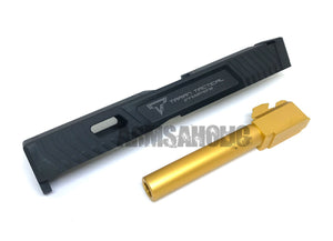 Nova T-style G17 Aluminum Slide for Marui Arisoft G17 GBB series - Black Limited