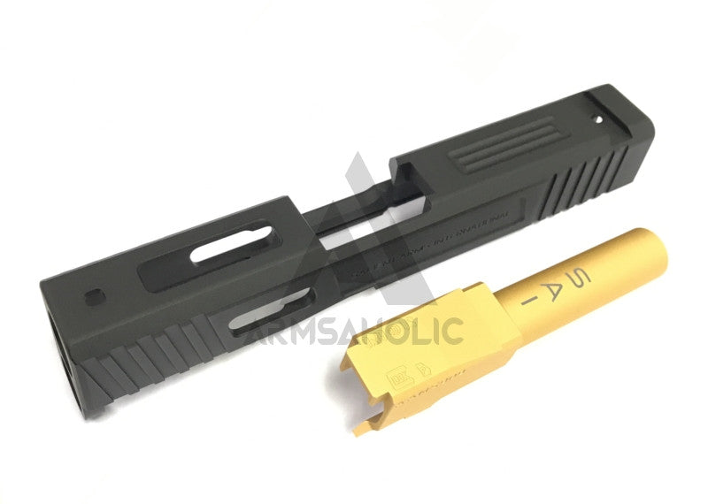 Load image into Gallery viewer, Aluminum S-style G43 Slide with (Golden) barrel Set for Hogwards / VFC / Taiwan Airsoft G42 GBB series
