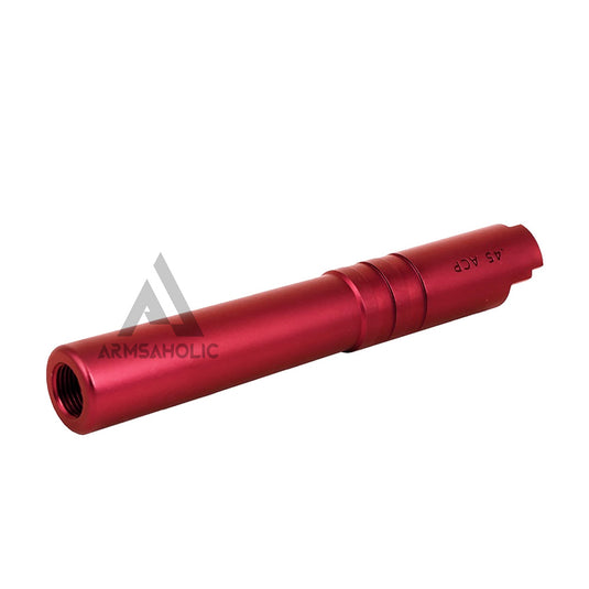Airsoft Masterpiece .45 Aluminum Threaded Outer Barrel for Hi-CAPA 4.3 - RED
