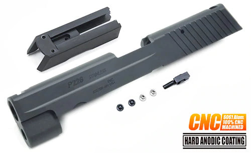 Load image into Gallery viewer, Guarder Aluminum CNC Slide Set for MARUI P226/E2 (Black/Early Ver. Marking) #P226-49(BK)
